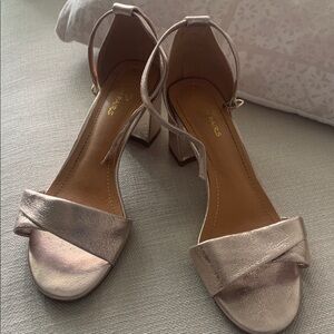 Dream Pairs Rose Gold Heeled Sandals